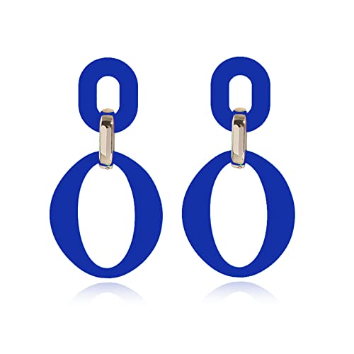Pendientes de gota ovalados acrílicos para mujeres y niñas, 70, 80, 90, aretes ovalados de neón, ligeros, geométricos, retro, 80, Halloween, fiesta, accesorio de disfraz, Acrílico, desconocido