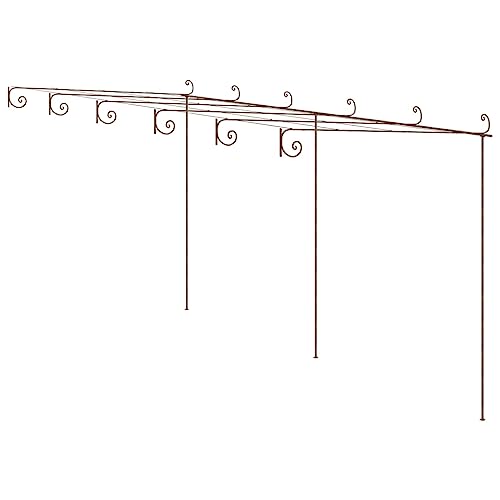 vidaXL Pergolato da Giardino Marrone Anticato 6x3x2,5 m in Ferro