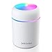 DERSHARA Mini Humidificateur - Unité d'humidification de qualité supérieure avec réservoir d'eau de 300ml, Ultrasonique Fonctionnement Silencieux, Arrêt Automatique et Fonction de veilleuse