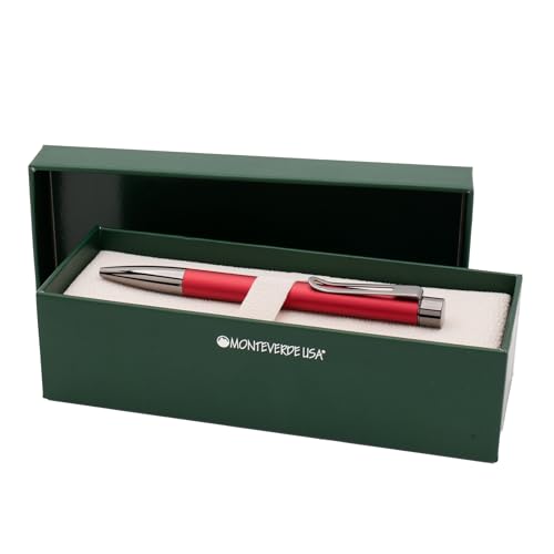 Monteverde USA Ritma ボールペン レッド - ツイストアクション - フリーエクストラジェルリフィル - パーカースタイル対応 - モダンでラグジュアリーなギフトペン