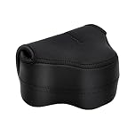 JJC Neoprene Camera Case for Fujifilm X-T50 X100V for Fuji X-E4 X-T20 X-T10 X-T100 X-A5 with XC 15-45mm PZ/XF 35mm f2 R/XF 18mm f2 R Lens Kit, Olympu. E-M10 Mark II + 14-42mm Lens