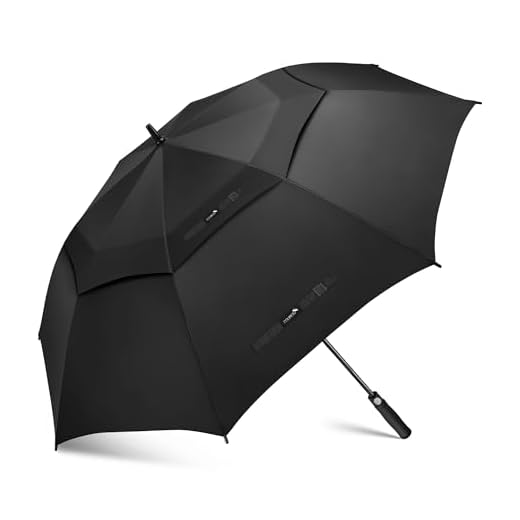 ZOMAKE Golf Umbrellas 68 Inch,XL Large Umbrella Golf Windproof and Rainproof Automatic Open with EVA Grip,Windproof Strong Double Canopy Vented Golf Umbrellas for Women Men(Black)