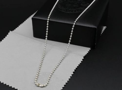 Perles de bouddha collier bijoux en argent chaîne pull long épais - 5