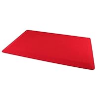 Ultralux Anti-Fatigue Standing Comfort Mat, Thick Non-Slip Cushioned Kitchen Floor Mat 2cm Thick 50 x 80cm Premium Durable Ergonomic Multi-Use Standing Support Pad, Home, Office, Kitchen Rug, Red