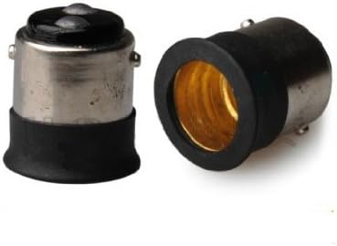 SmartDealsPro 12 Pack/lot Black BA15D to E12 Bulb Converter LED Light Holder Lamp Adapter Socket Changer