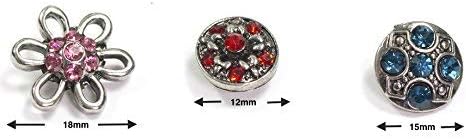 ALL in ONE Mixed Rhinestone Snap Button Jewelry Charms for DIY Craft (12mm - 30pcs)