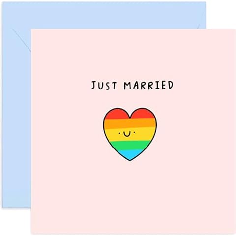 Old English Co. Just Married LGBT Wedding Card Cover