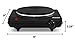 Elite Gourmet ESB-301BF# Countertop Single Cast Iron Burner, 1000 Watts Electric Hot Plate, Temperature Controls, Power Indicator Lights, Easy to Clean, Black