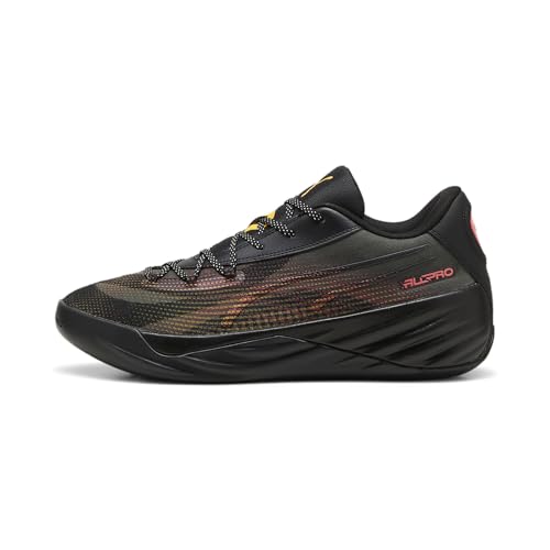 PUMA Mens Black All-Pro NITRO™ Fire Glow Basketball Shoes, 40.5 E...