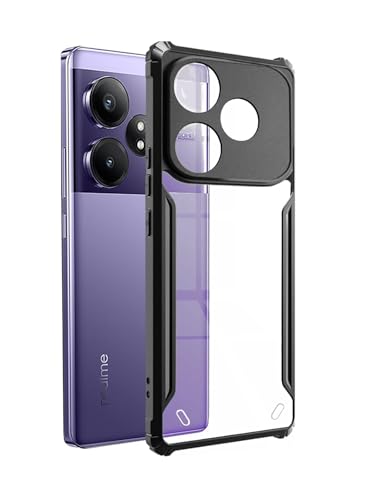 Image of SPAZY CASE Realme GT 6T Back Cover | Transparent Crystal Clear Hard PC Back Case with TPU Bumper, Drop Protection Case Cover for Realme GT 6T