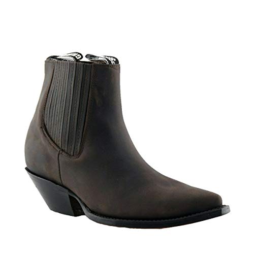 Grinders Unisex Mustang Leather Western Cowboy Dancing Ankle Boots