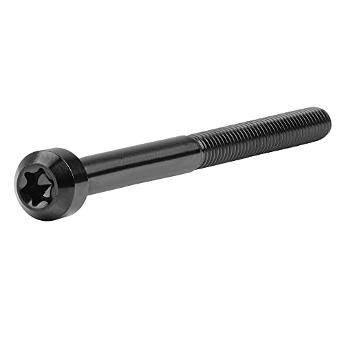 Image of Titanium Torx Square Head M6 x 10 15 20 25 30 35 40 45 50 60 65 70 80mm Screw Pack of 5 (Black, M6x80mm)