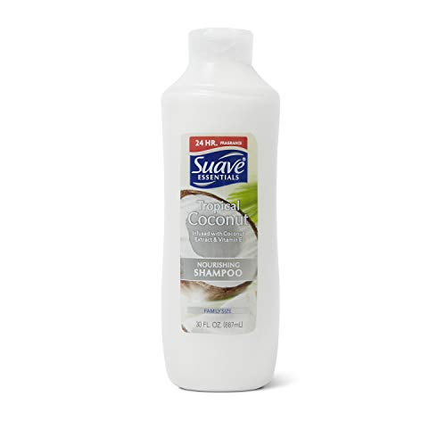 Suave Essentials Nourishing Shampoo for Dry Hair Tropical Coconut with Coconut Extract and Vitamin E for Hair 30 oz