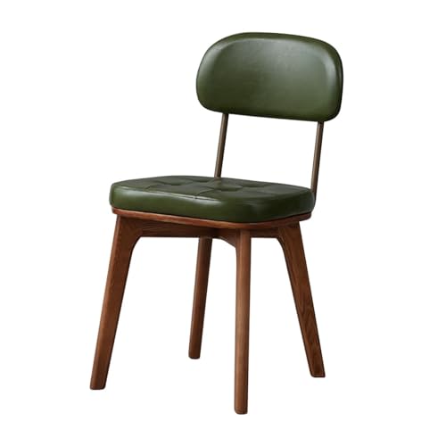 Sillas de comedor tapizadas en cuero con estructura de madera