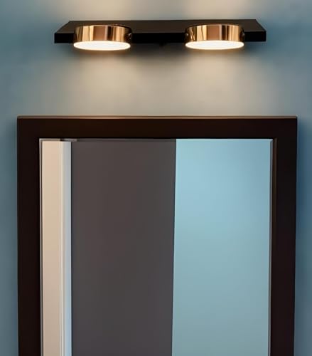 Image of FILLISKA 3 in 1 Double Wall spot /Picture /Display /Mirror Light with Adjustable Head and Colour Changing Function (Black & RoseGold-6526)(1 Year Warranty)