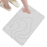 【LIMPIEZA SIN ESFUERZOS】 Olvídese de las manchas difíciles con nuestra tapete de tierra de eas. necesita una pequeña cantidad de agua para eliminar residuos de o polvo, manteniendo su Alfombra De Baño De Piedra impecable con mínimo mantenimiento.