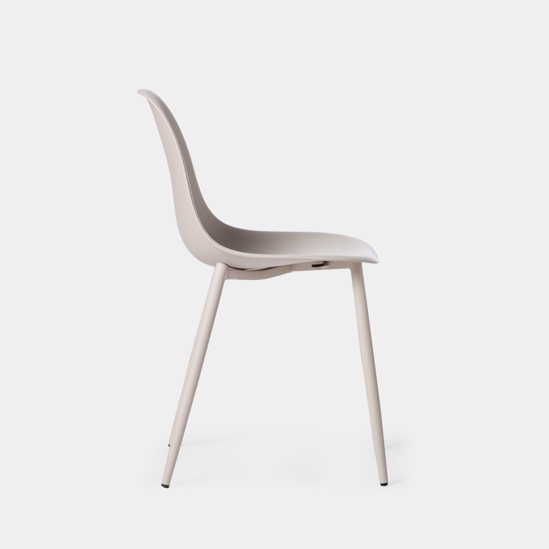KLAST Pack de 6 sillas de Comedor Nina en Polipropileno Beige, Ligeras y funcionales, aptas para Exteriores, con Alta Durabilidad y fácil Mantenimiento