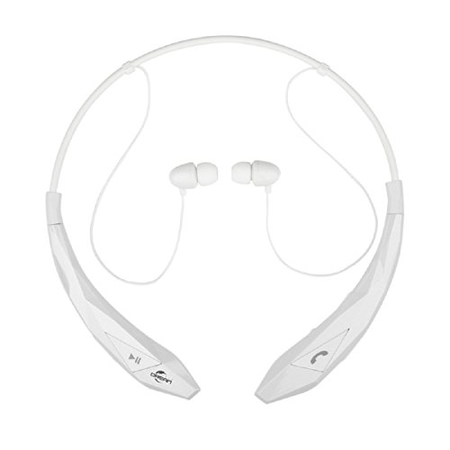 Wireless Neckband Headphones, Megadream Wireless Stereo Sport Headset Neckband Retractable Earbuds w/Mic