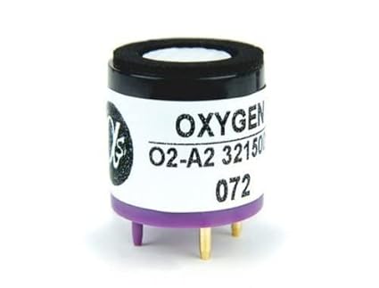 Spare Fill Replaceable Electrochemical Oxygen Sensor Compatible with Honeywell Gas Alert Microclip X3, Drager PAC6500 O2, Watchgas QGM Multigas, Honeywell Gas Alert Max XT II, Senko MGT-P, Crowcon Gas-Pro