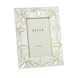 PORTAFOTOS NÁCAR 10X15CM FLORES RELIEVE NATURAL_EXT.17X22X1CM