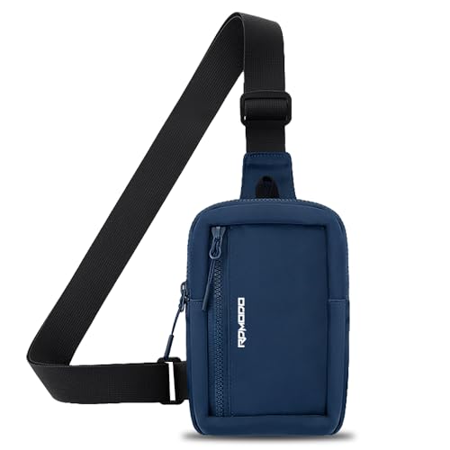 RDMODO Small Sling Bag for Women Men, Nylon Cross Body Bag, Blue
