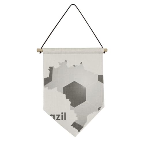 Drapeau Brésil suspendu en toile pour décoration murale