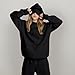 LIKEOULI Sweatshirt Hoodies for Women Travel Hoodie with Built-in Eye Mask Comfort Hoodies in Flight Mode