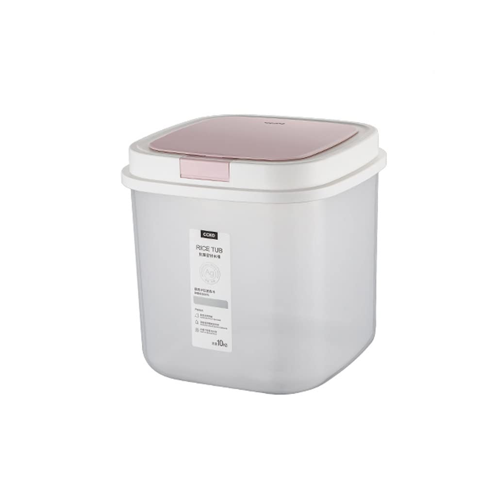 NAKEAH GYJ Secchio di riso Casalinga for uso domestico Cilindro sigillato Scatola di riso Secchio di riso Scatola di immagazzinaggio Serbatoio Grande capacità (Color : Pink)
