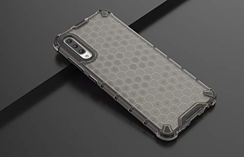 Image of Glasgow | for Samsung Galaxy A70s Honeycomb Pattern Back Case Cover for Samsung Galaxy A70s with 4 Bumper Corners and Military Grade Protection - Black