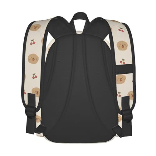 Cartoon Dog Cherry Casual Daypack Laptop Bag School Bookbag Travel Backpack For Kids Teen Boy Girl4