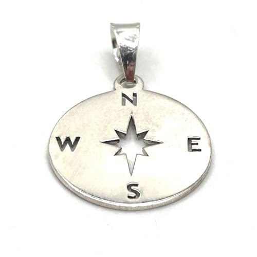 COLGANTE ROSA DE LOS VIENTOS EN PLATA DE LEY