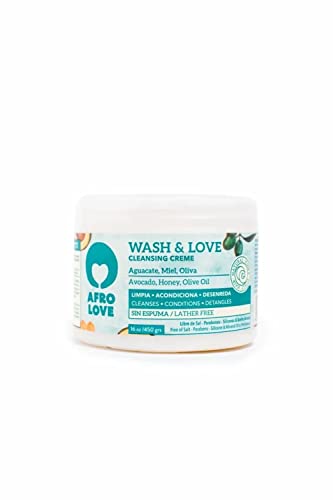 Afro Love Wash & Love Acondicionador Limpiador Cowash Para Pelo Rizado Sin Siliconas Sin Sls Sin Parabenos Ni Aceites Minerales - 450 G Cover