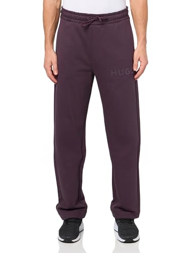 Image of HUGO Men's Tonal Logo Cotton Sweatpants, Grape, Large