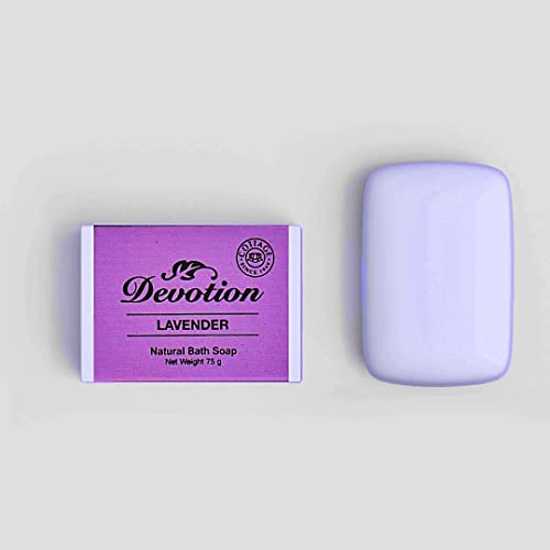 Image of Devotion Lavender Natural Bath Soap | Handmade | All-Natural | Gentle on Skin | Pack of 6 (75g Each)