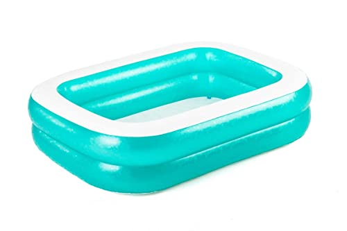 Bestway - Piscine gonflable enfant pataugeoire bleue, 201 x 150 x 51 cm