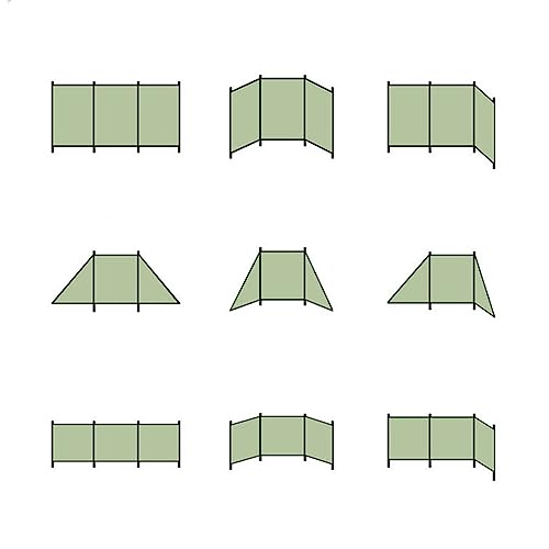 Beach Windscreen Privacy Wind Blocker with Carry Bag, Camping Windbreaks Stove Windscreen, Foldable Portable Wind Blocker, Privacy Screen for Garden Picnic Barbecue Bonfire Type A: 300X140cm (square)