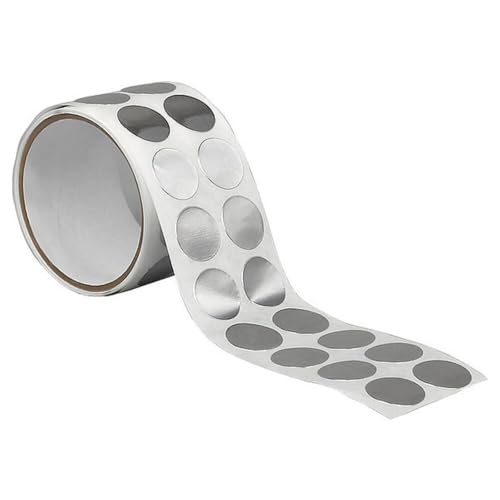 Image of 3M 425 Shiny Silver Aluminum Foil Tape, 1 inch Diameter Circles (Pack of 250)
