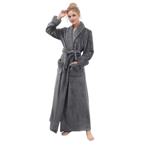Image of Premium Long Robes for Women: Warm Super Plush Soft Fleece Bathrobes