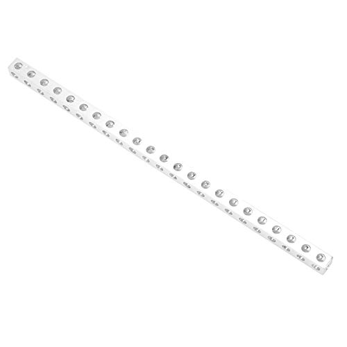 Qukaim 3106?0023?0184 Viga de aluminio 23 agujeros viga cuadrada de aluminio 8 x 8 mm, accesorios de repuesto para robots, 184 mm de largo, modelo 3106?0023?0184