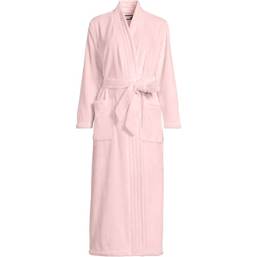 Lands' End Women's Cozy Plush Long Wrap Robe3