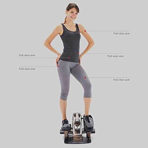 Image of Stepper Exercise Bike Under Desk Elliptical Sit and Stand Cycle Machine with Large Pedal and Stable Base Fitness Home Aerobic Workout