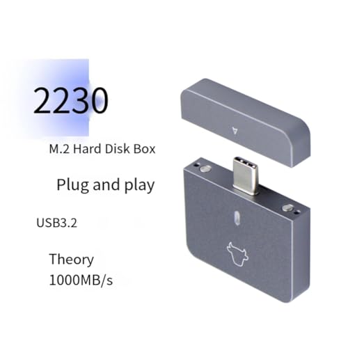 Caja externa para SSD NVMe 2230 USB 3.2 10Gbps aluminio miniatura 3