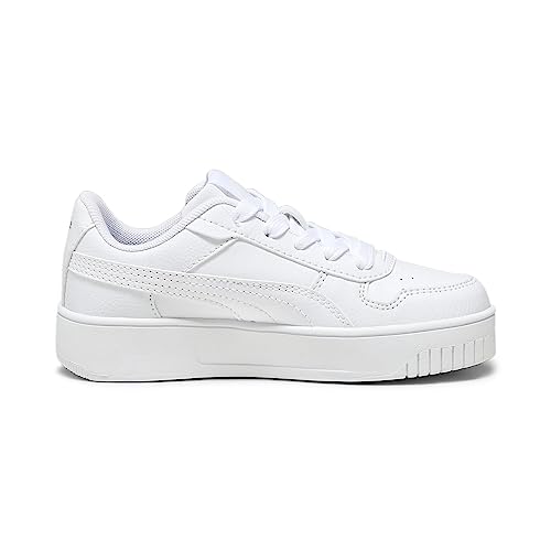 PUMA Carina Shoes Sneaker, White White Gold, 7 US Unisex Big Kid