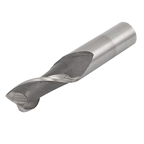 Aexit 15mm Cutting End Mills Dia 2 Spiral Flutes Straight Shank Cutter Tool HSS-AL Square Nose End Mills End Mill