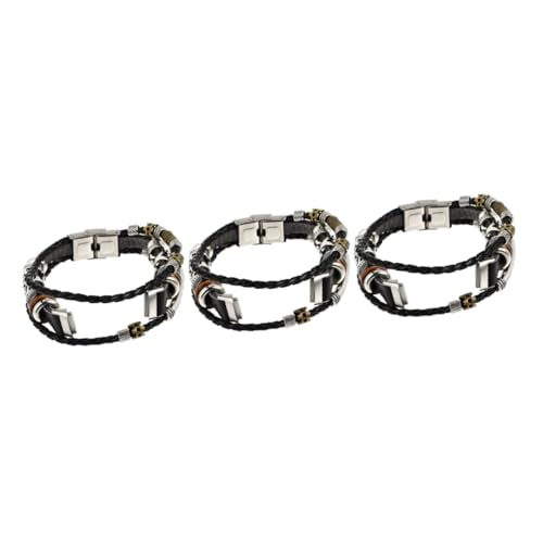 Montre-bracelet en cuir 5 pièces chic pour femme