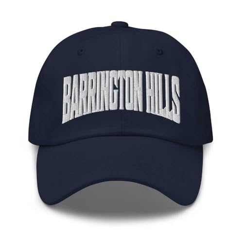 Merch Town Barrington Hills Baseball Cap Barrington Hills Dad Hat Illinois IL Hat Embroidered Souvenir Navy