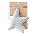 roba Kuschelkissen in Stern Form - roba Style - Flauschiges Deko Kissen für Baby & Kinderzimmer - für Mädchen & Jungen - Hellblau, 1 Stück (1er Pack)