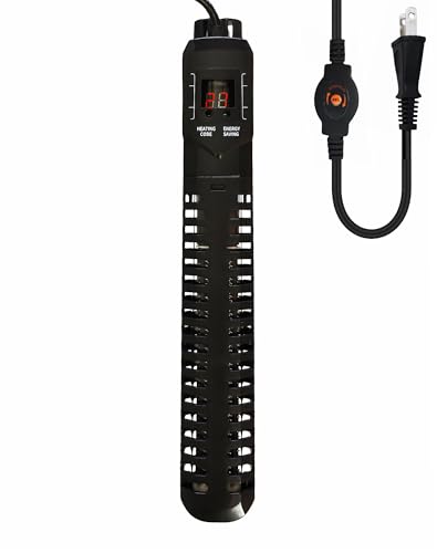 水槽用ヒーター LEDデジタル 15-34℃ オートヒーター 淡水海水両用 魚 亀 水中式 日本語取扱説明書付き 500W