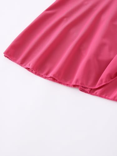 Image of Girls One Piece Swimdress Floral Skirt Bathing Suit Swim Hawaiian Beach Swimwear 4-14Y