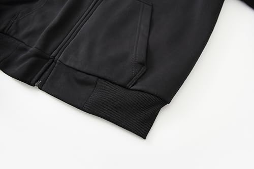 Image of TanBridge Plaid Flannel Hoodie Sherpa Fleece Lined Shirt Jacket Cotton Hoodies Zip Up Winter Warm Coat